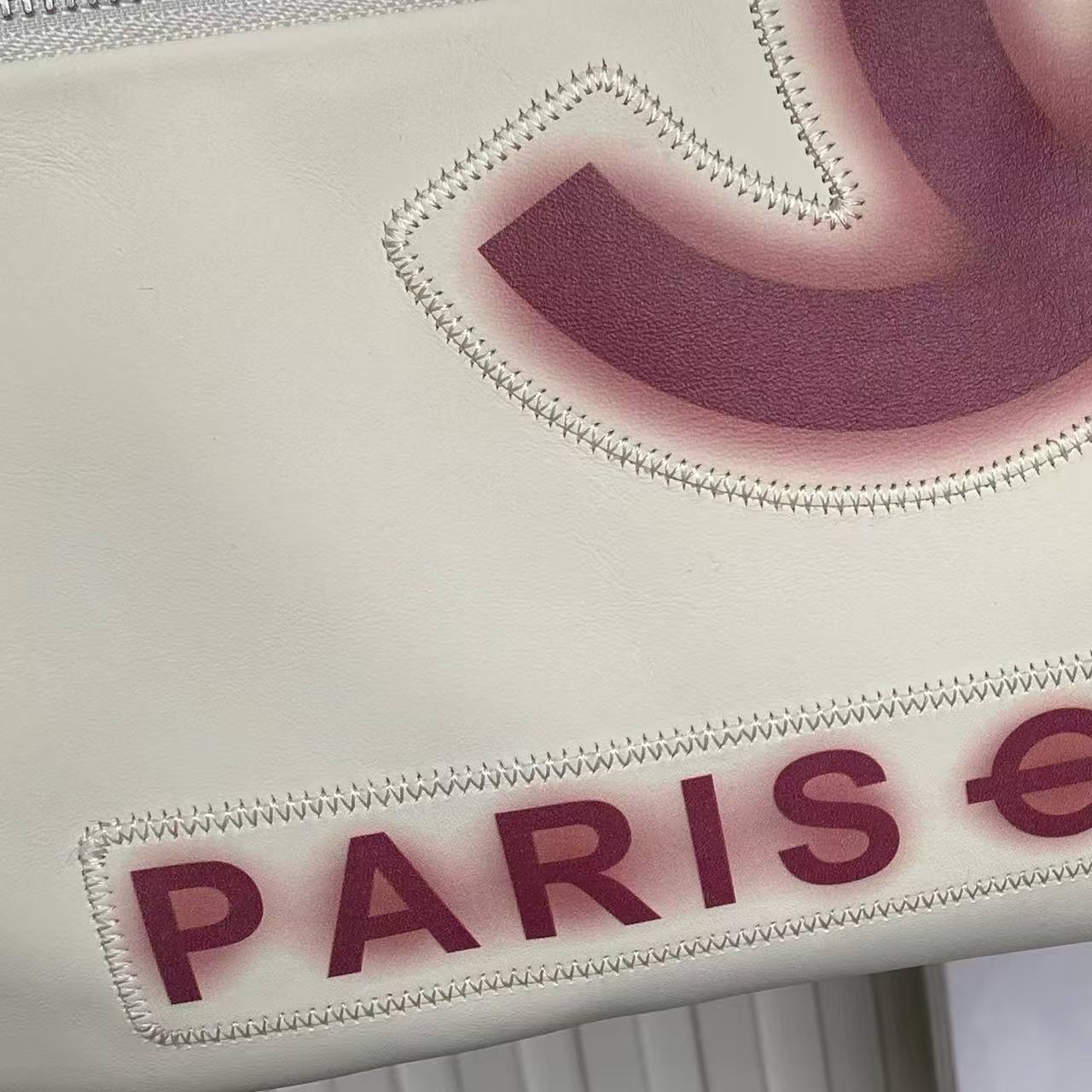 Chanel Paris London Limited Edition Graffiti Airport Tote Bag (Milk White Dyeing Powder)