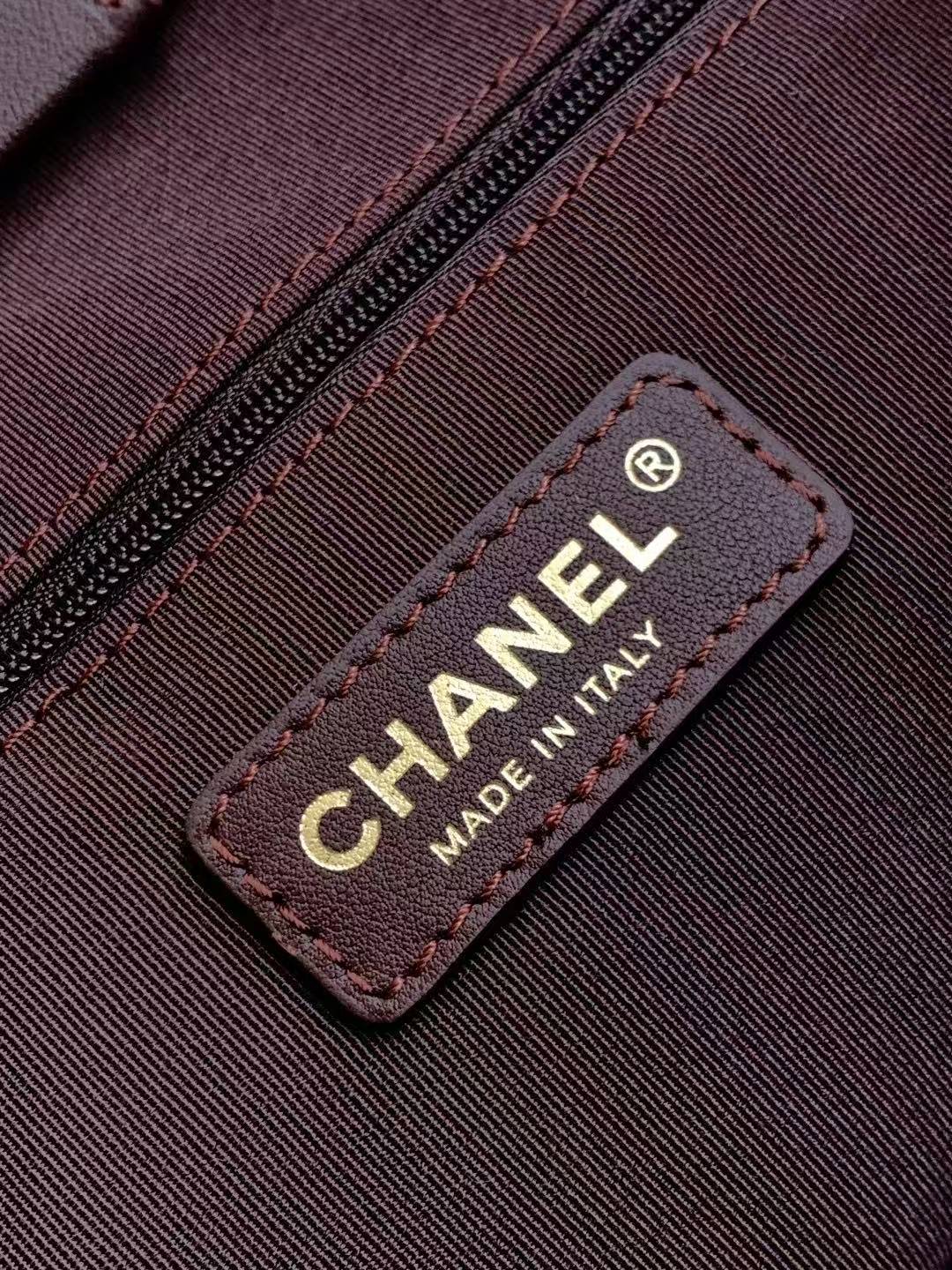 Chanel tote bag AS5634 dark brown version