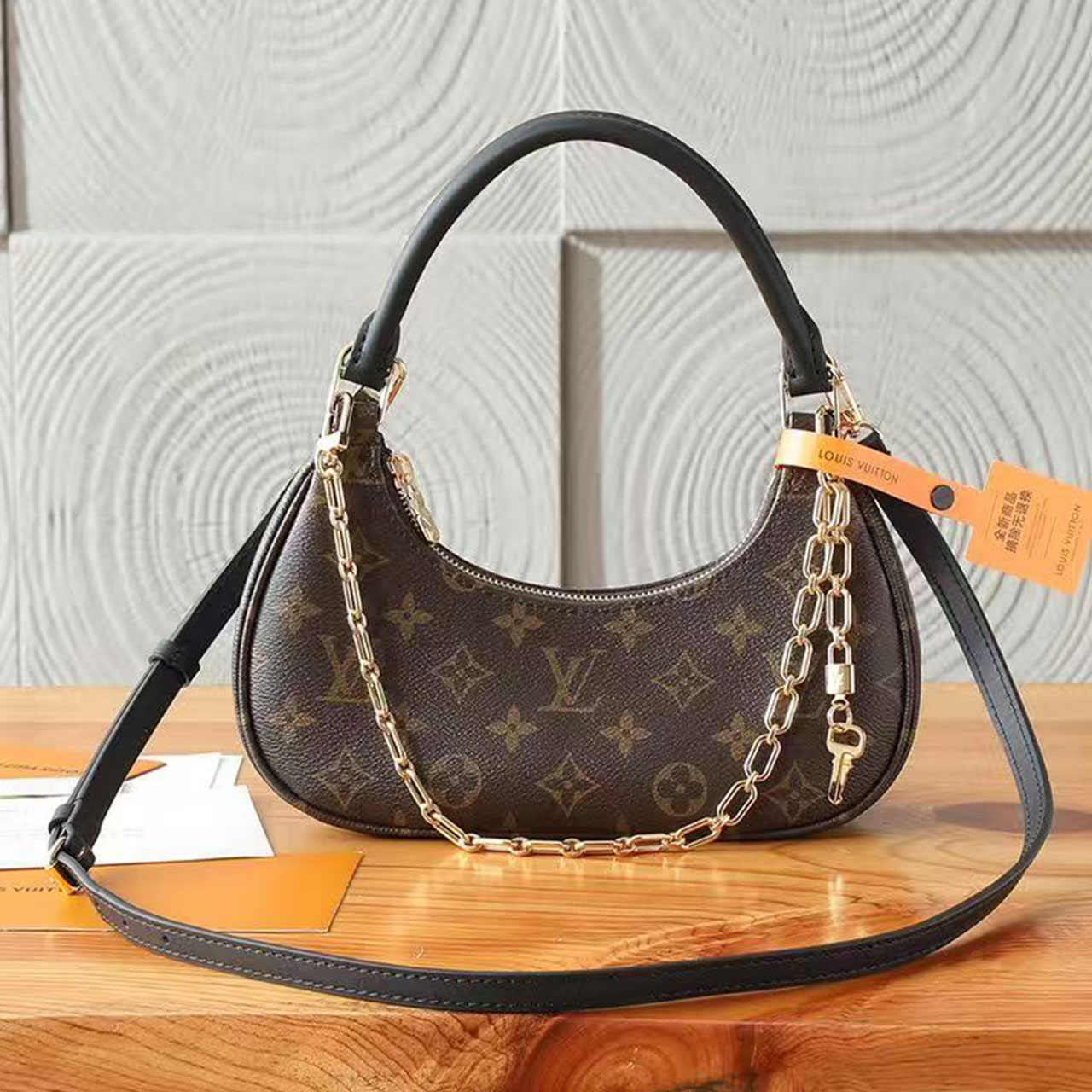 LV Classic Flower Crescent Underarm HOBO Bag