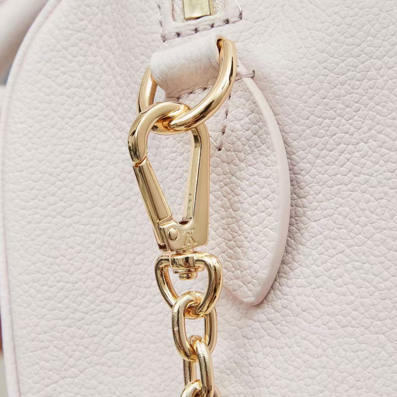 LV Speedy Nano Light Pink Embossed Leather Mini Boston Bag