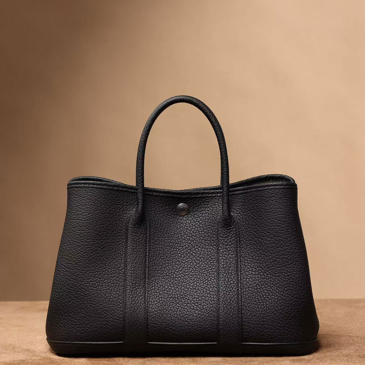 Herm è s Garden Party 30 Black Togo Leather Garden Party Tote Bag