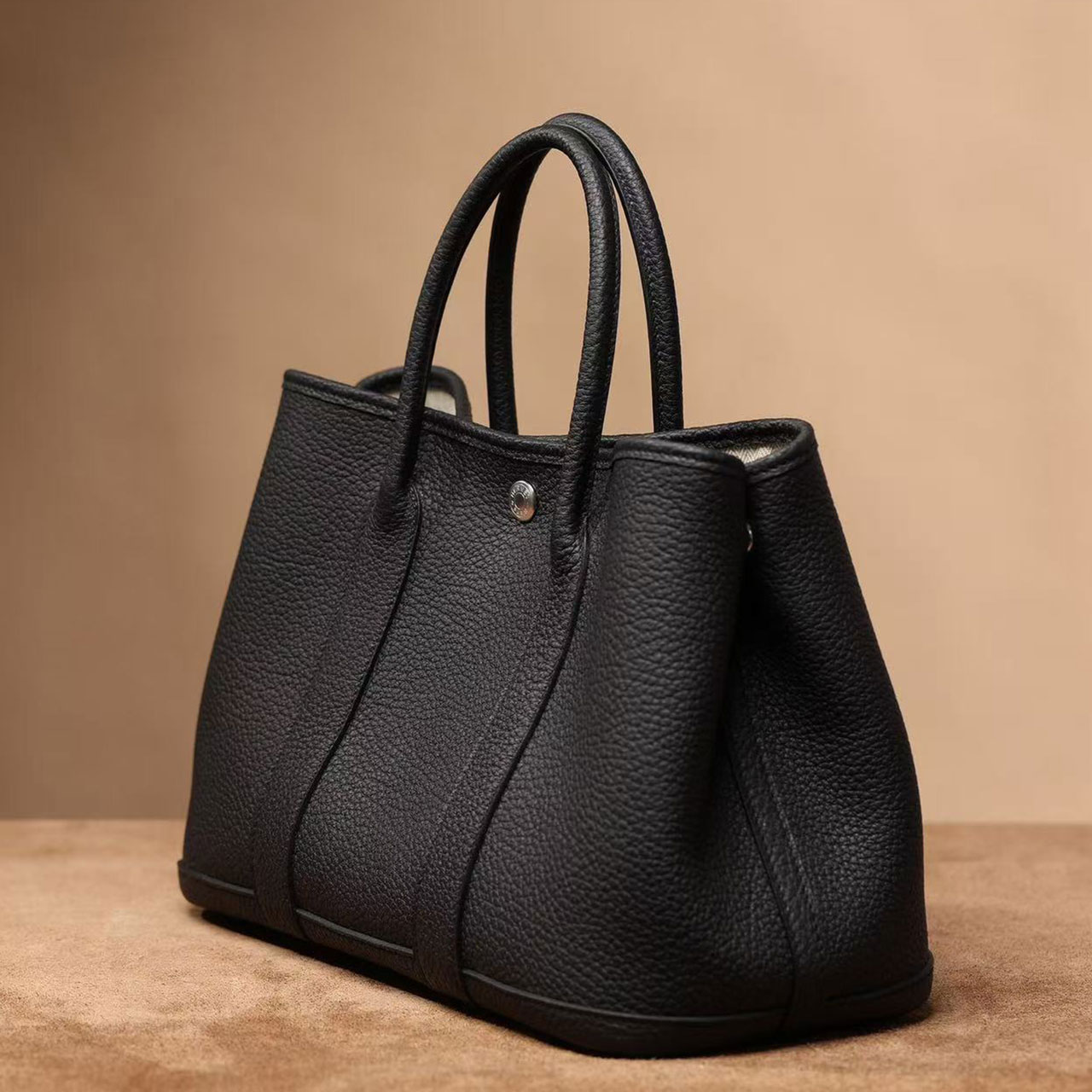 Herm è s Garden Party 30 Black Togo Leather Garden Party Tote Bag
