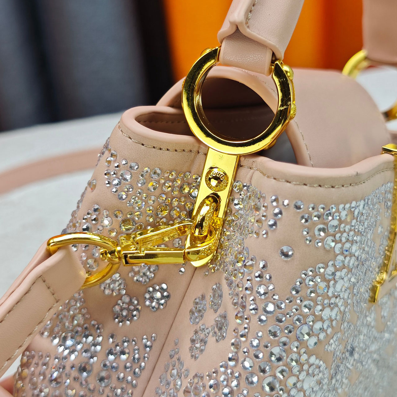 LV Capucines Mini Pink Full Diamond Crystal Handbag